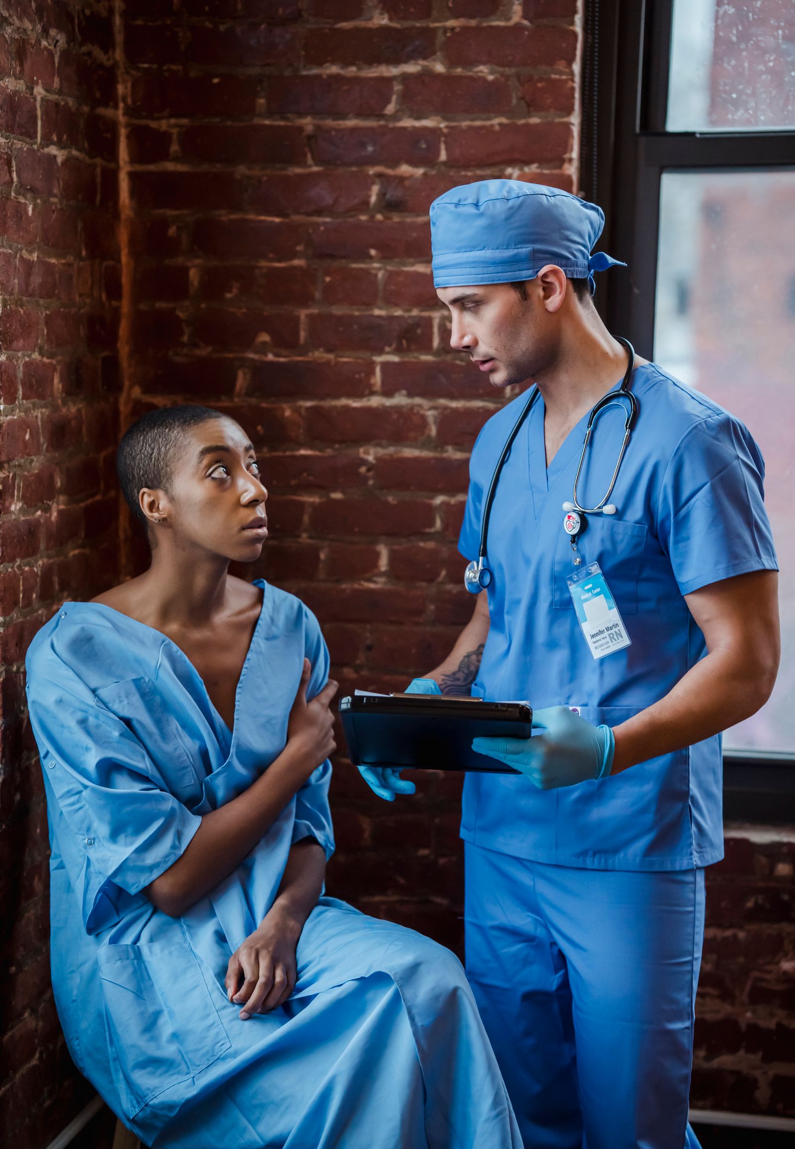 Clinical staff at work